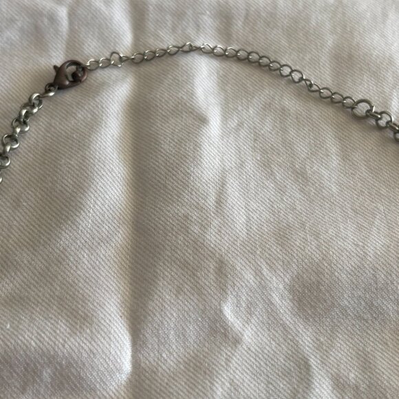 Bold Red Sparkle Statement Necklace – Layered Disc & Sunburst Design - Picture 3 of 4